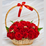 Rosas en canasta